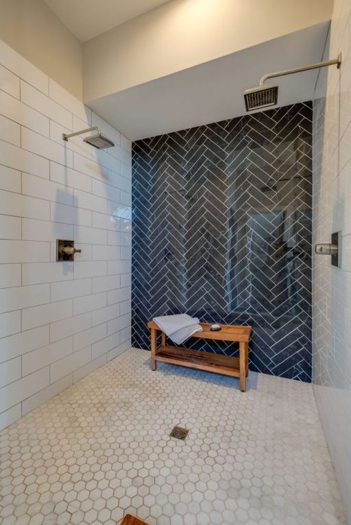 Completed Custom Modern Tile Master Bathroom Remodeling Project In Nashville by Nashville Renovators